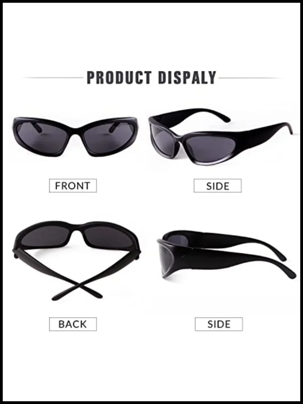 Wrap Around Futuristic Sunglasses for Women Men Sport Fashion